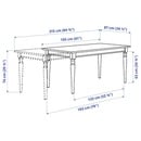 Bild 3 von INGATORP / SKOGSBO  Tisch und 4 Stühle, weiß weiß/dunkelbraun 155/215 cm