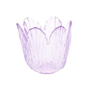 Teelichthalter Tulpe aus Glas lila