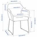 Bild 4 von MÖRBYLÅNGA / TOSSBERG  Tisch und 4 Stühle, Eichenfurnier braun las./Metall grau 145 cm