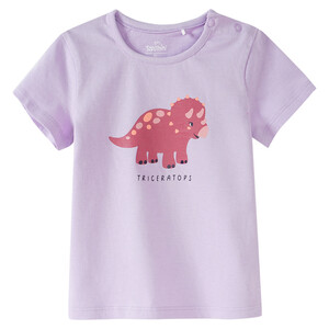 Baby T-Shirt mit Dino-Motiv HELLLILA