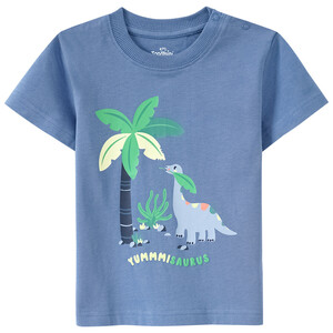 Baby T-Shirt mit Dino-Print BLAU