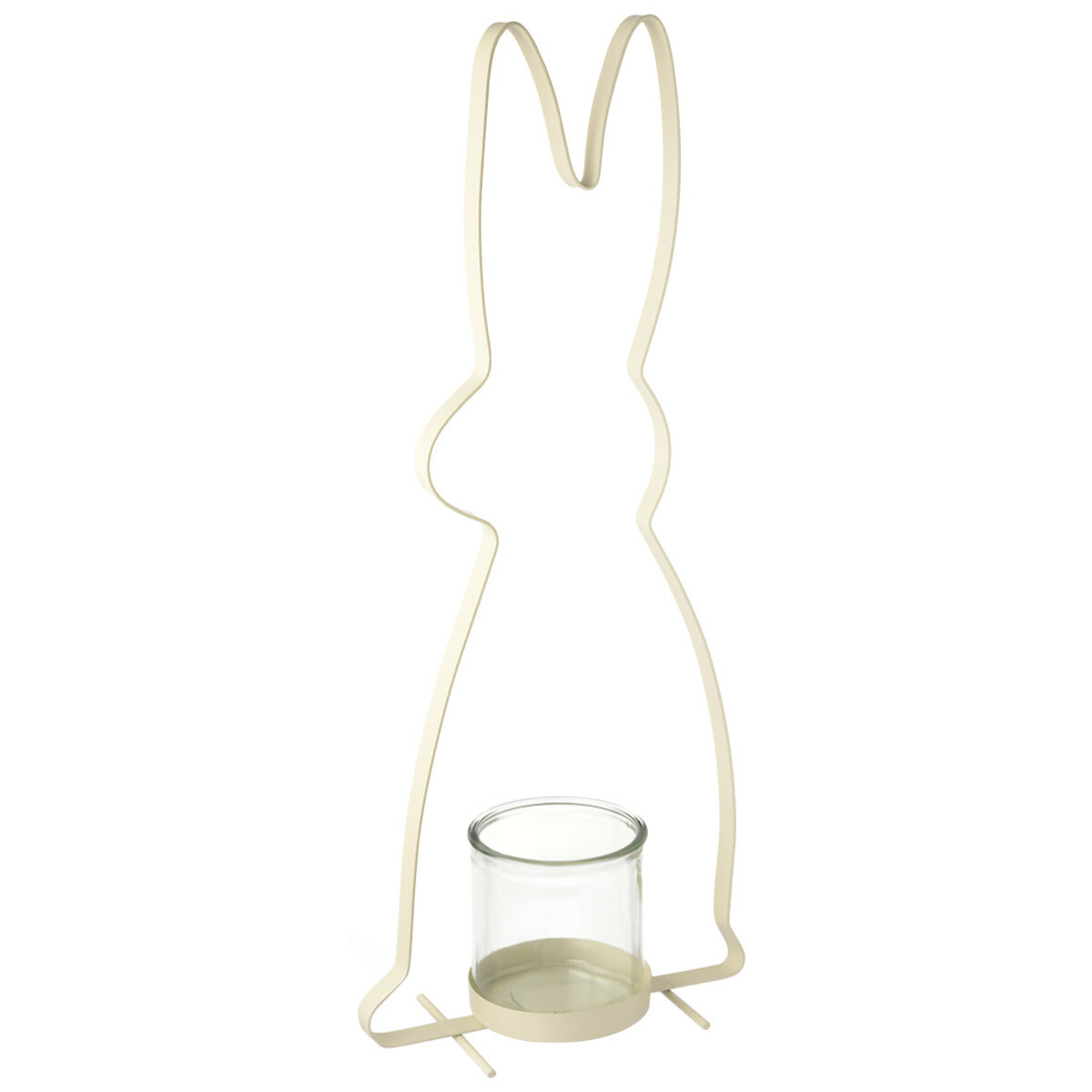Bild 1 von Großer Teelichthalter in Hasenform CREME