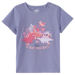 Baby T-Shirt mit Dino-Motiv LILA