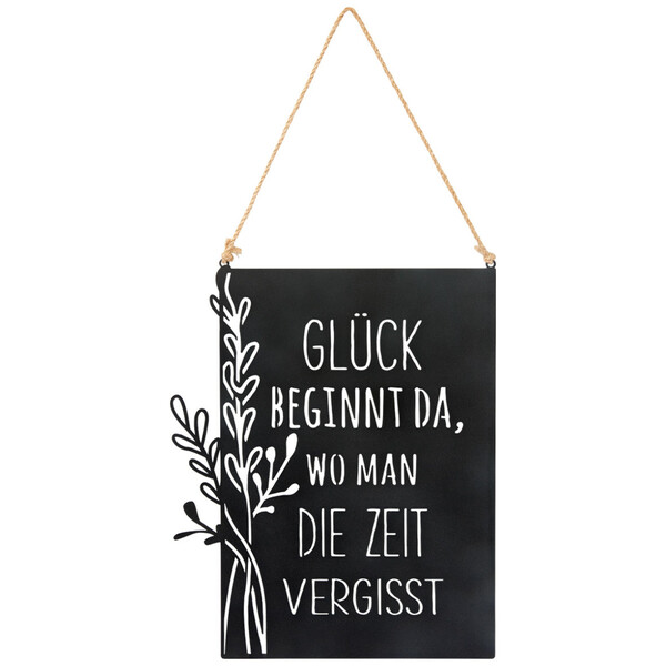 Bild 1 von Metallschild mit Schriftzug SCHWARZ