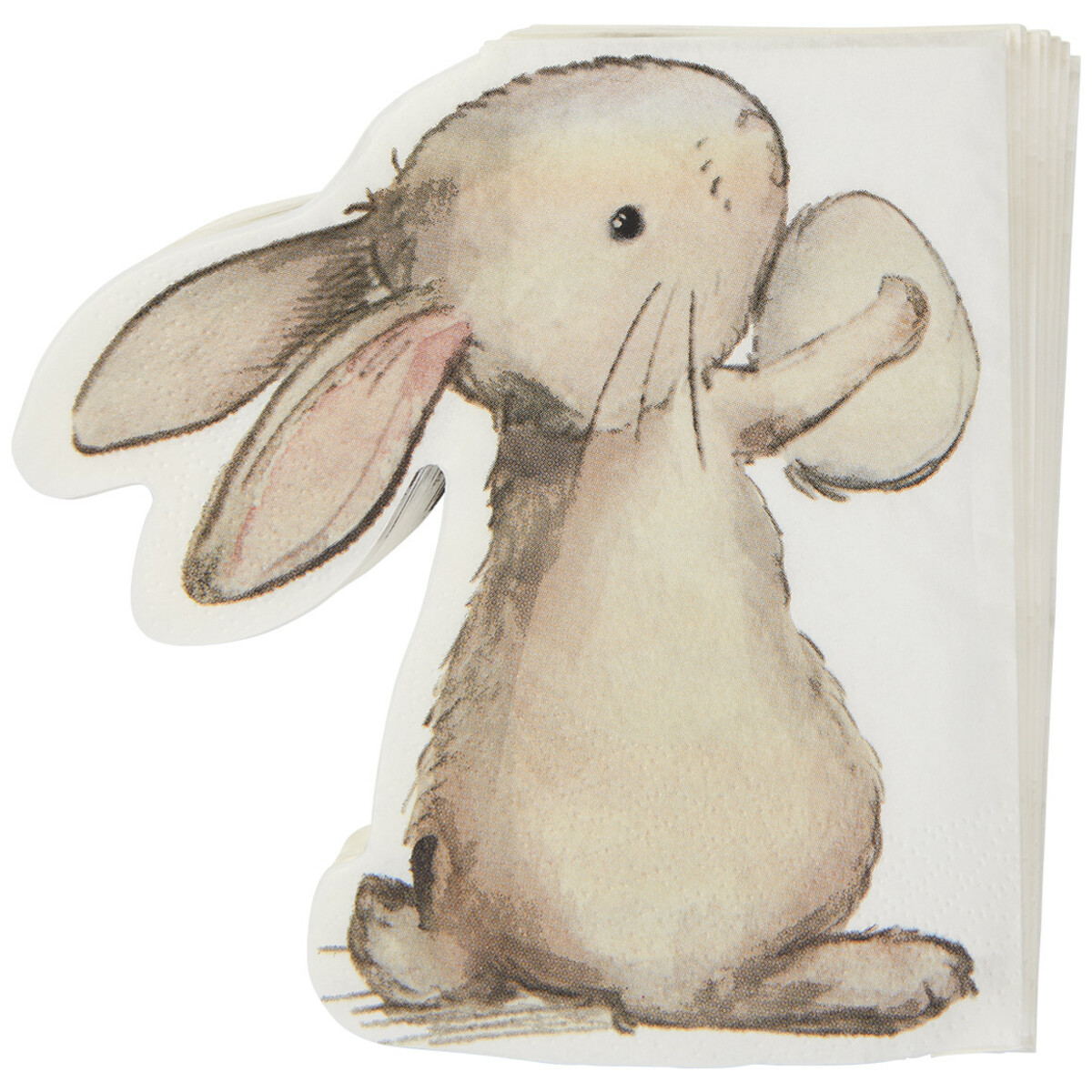 Bild 1 von 12 Servietten im Hasen-Design WEISS