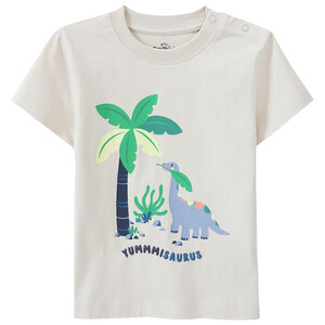 Baby T-Shirt mit Dino-Print BEIGE