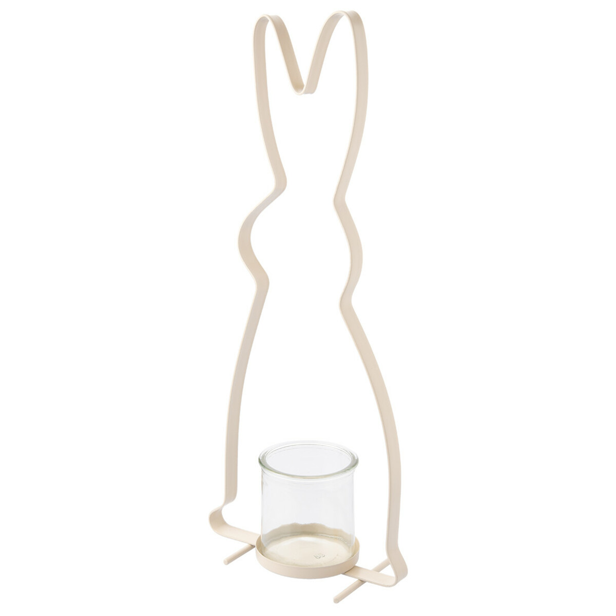 Bild 1 von Kleiner Teelichthalter in Hasenform CREME