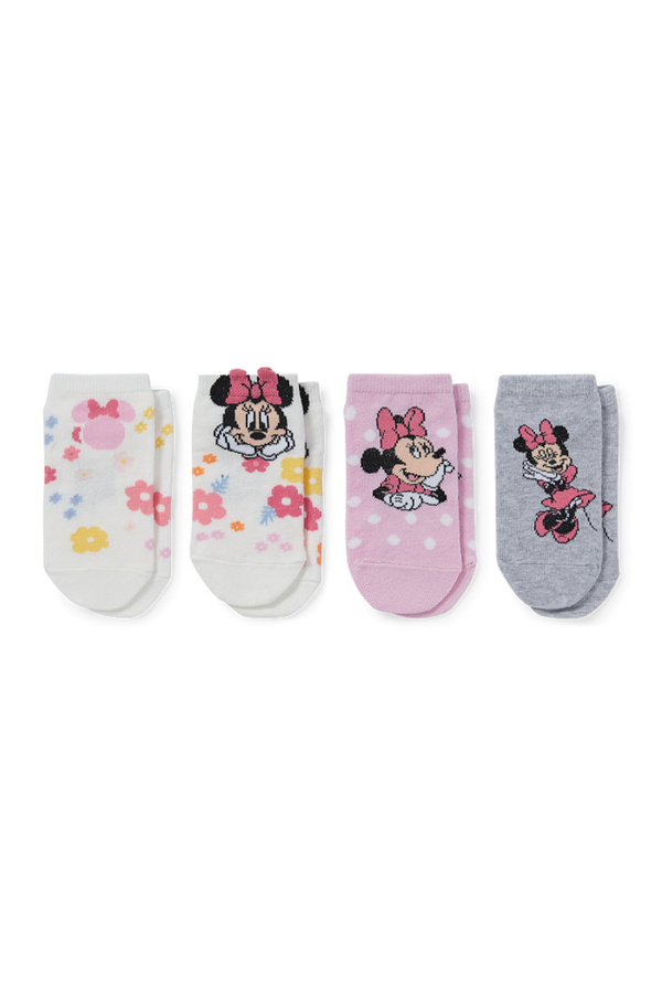 Bild 1 von C&A Multipack 4er-Minnie Maus-Sneakersocken mit Motiv, Weiß, Größe: 24-26