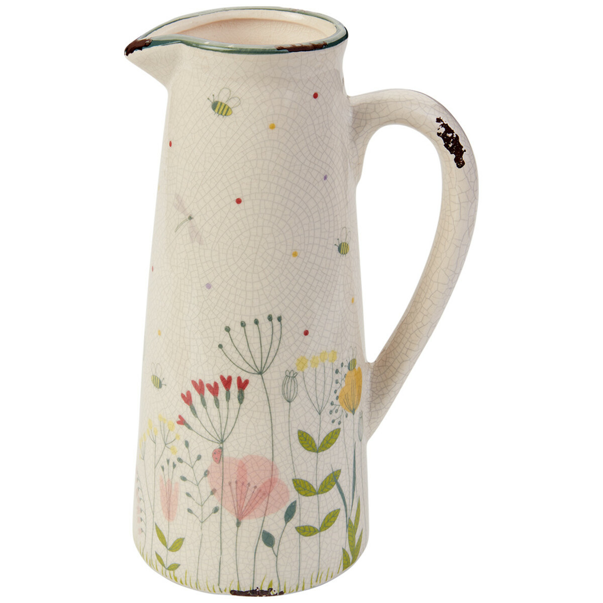 Bild 1 von Deko-Krug mit floralem Print CREME