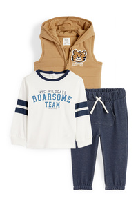 C&A Tiger-Baby-Outfit, Weiß, Größe: 62