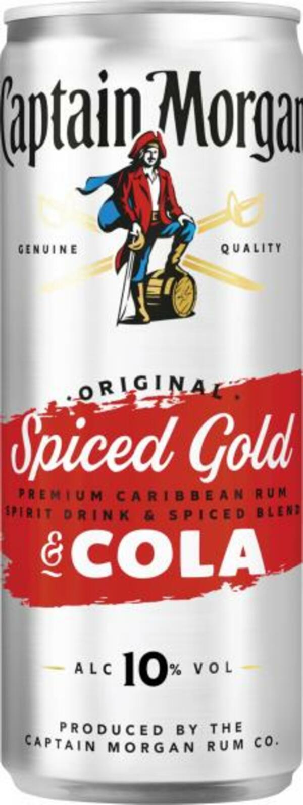 Bild 1 von Captain Morgan & Cola Original Spiced Gold (Einweg)