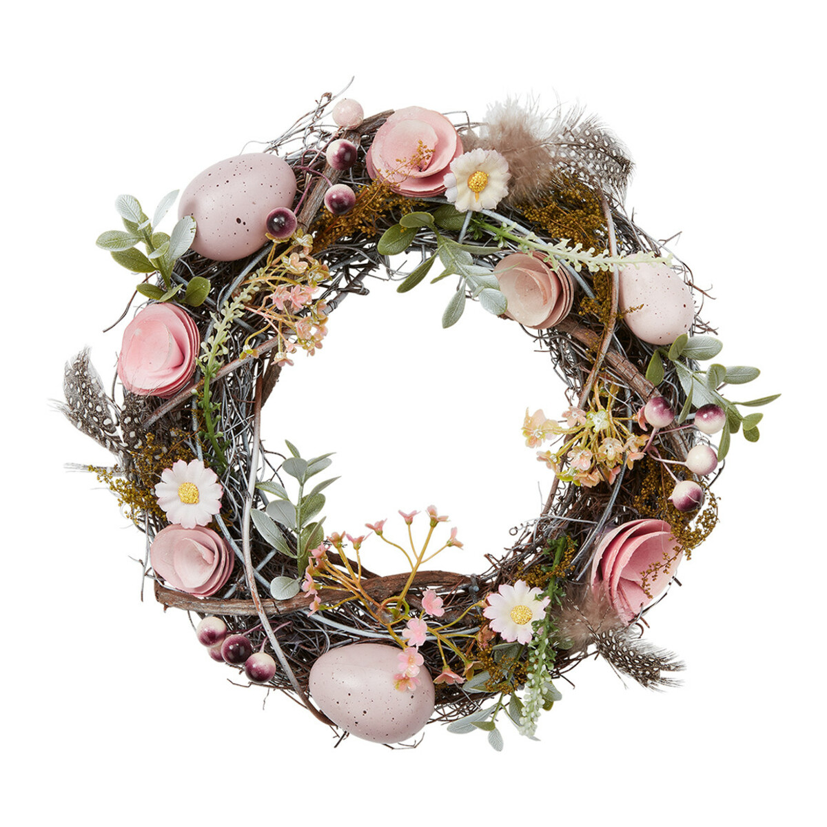 Bild 1 von Deko-Kranz mit Ostereiern BEERE / ROSA / GRÜN