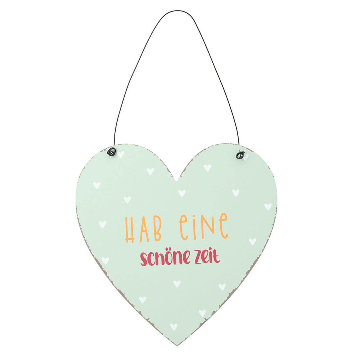 Bild 1 von Deko-Hänger Herz mit Spruch MINTGRÜN