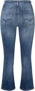 MAC 3/4-Jeans Dream Kick Saum modisch verkürzt und leicht ausgestellt, Blau