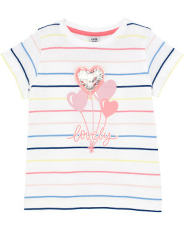 Bild 1 von Süßes T-Shirt
       
      Kiki & Koko, Konfetti-Applikation
     
      weiß gestreift