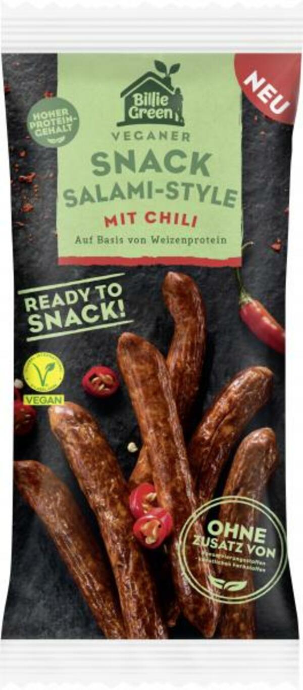 Bild 1 von Billie Green veganer Snack Salami-Style mit Chili