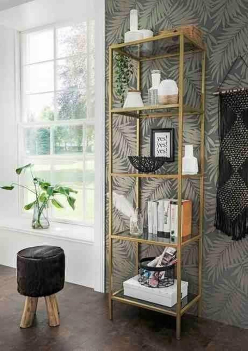 Bild 1 von Paroli Regal Regal, Grauglas, Goldfarben