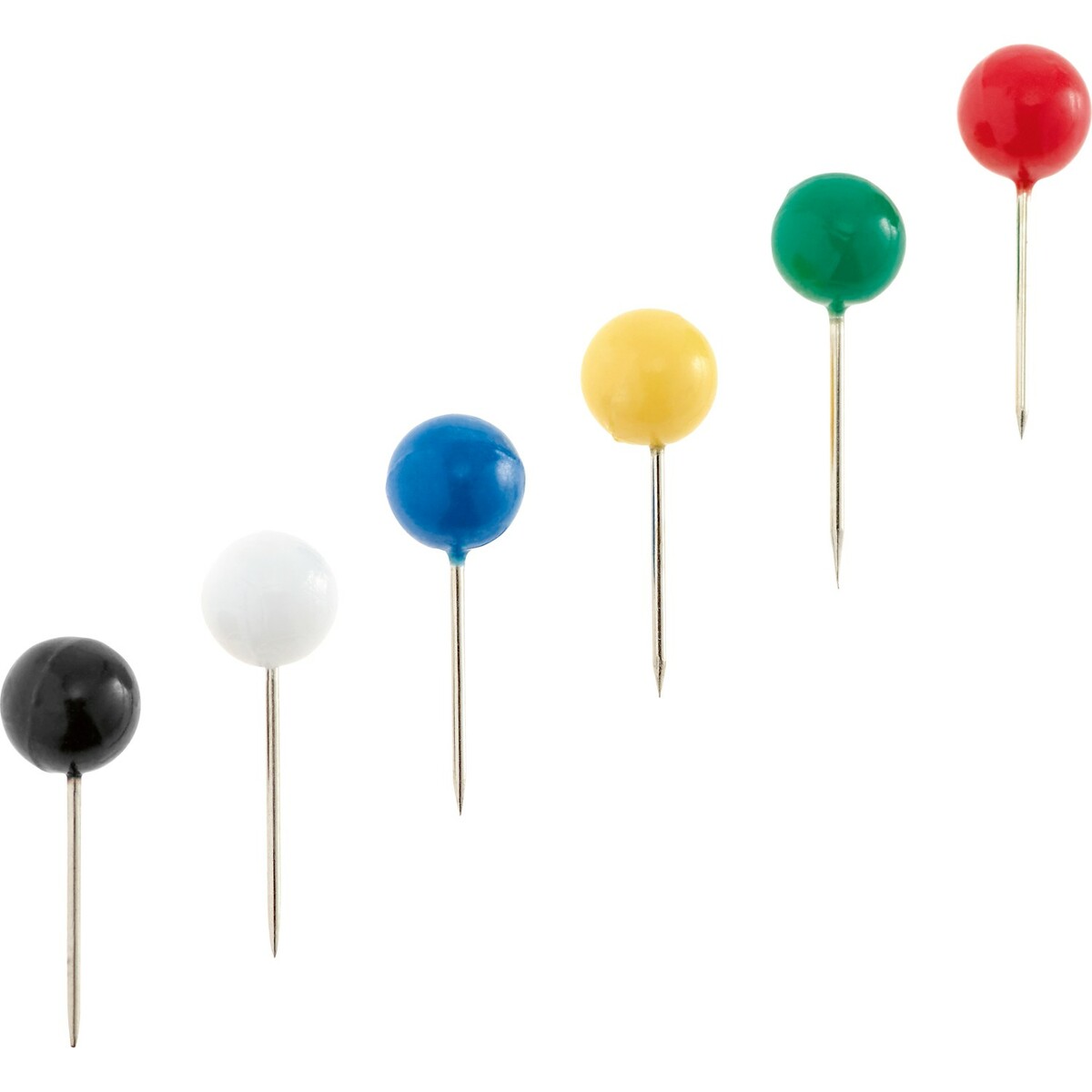 Bild 1 von LUX Stecknadeln 6 mm x 15 mm Mehrfarbig 200 Stück