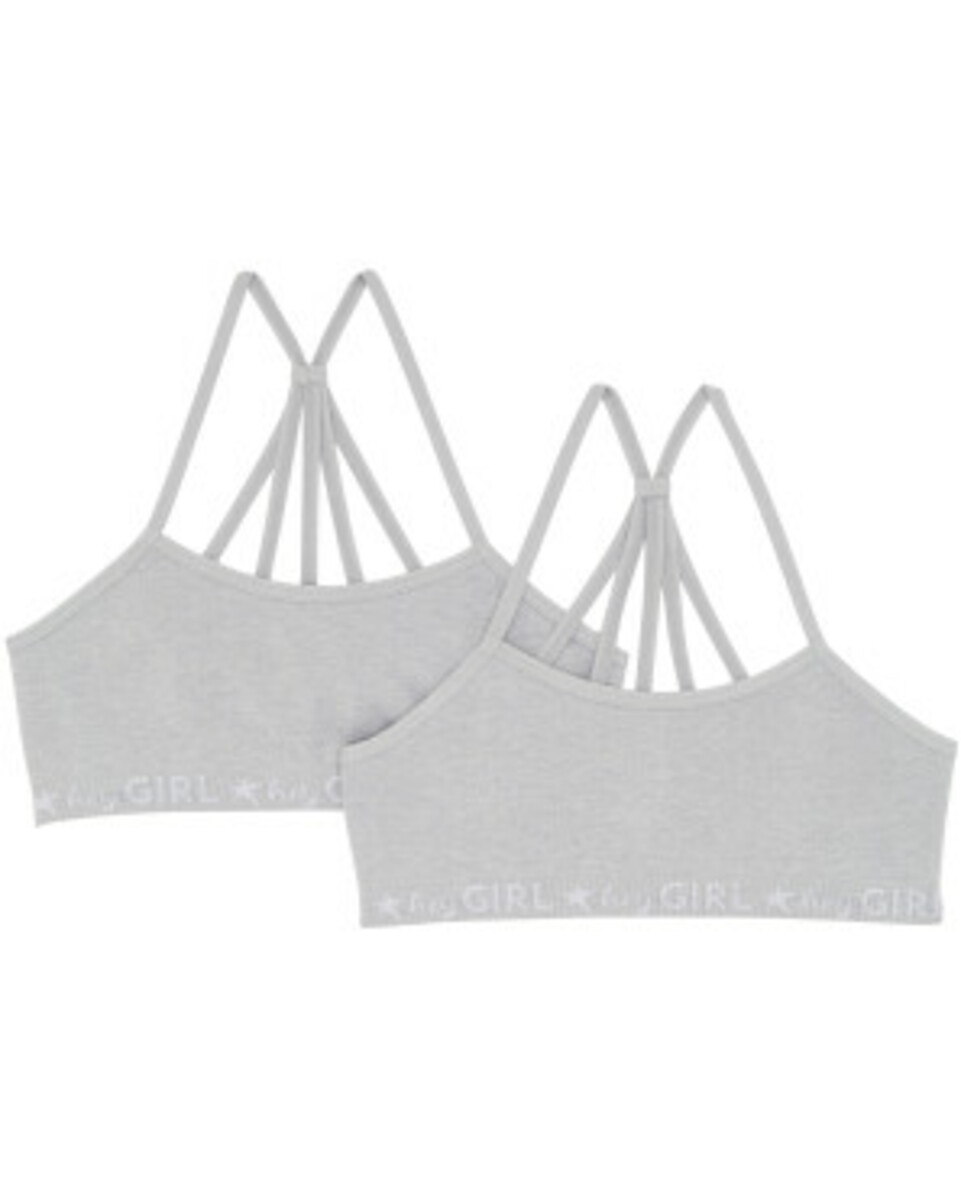 Bild 1 von Bustiers mit Schriftzügen
       
      2er-Pack, Y.F.K.
     
      grau/weiß