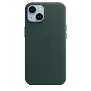 iPhone 14 Leder Case mit MagSafe - Waldgrün Handyhülle