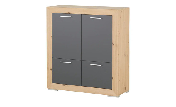 Bild 2 von Highboard Fiesta Asteiche (Nachbildung) / Grau