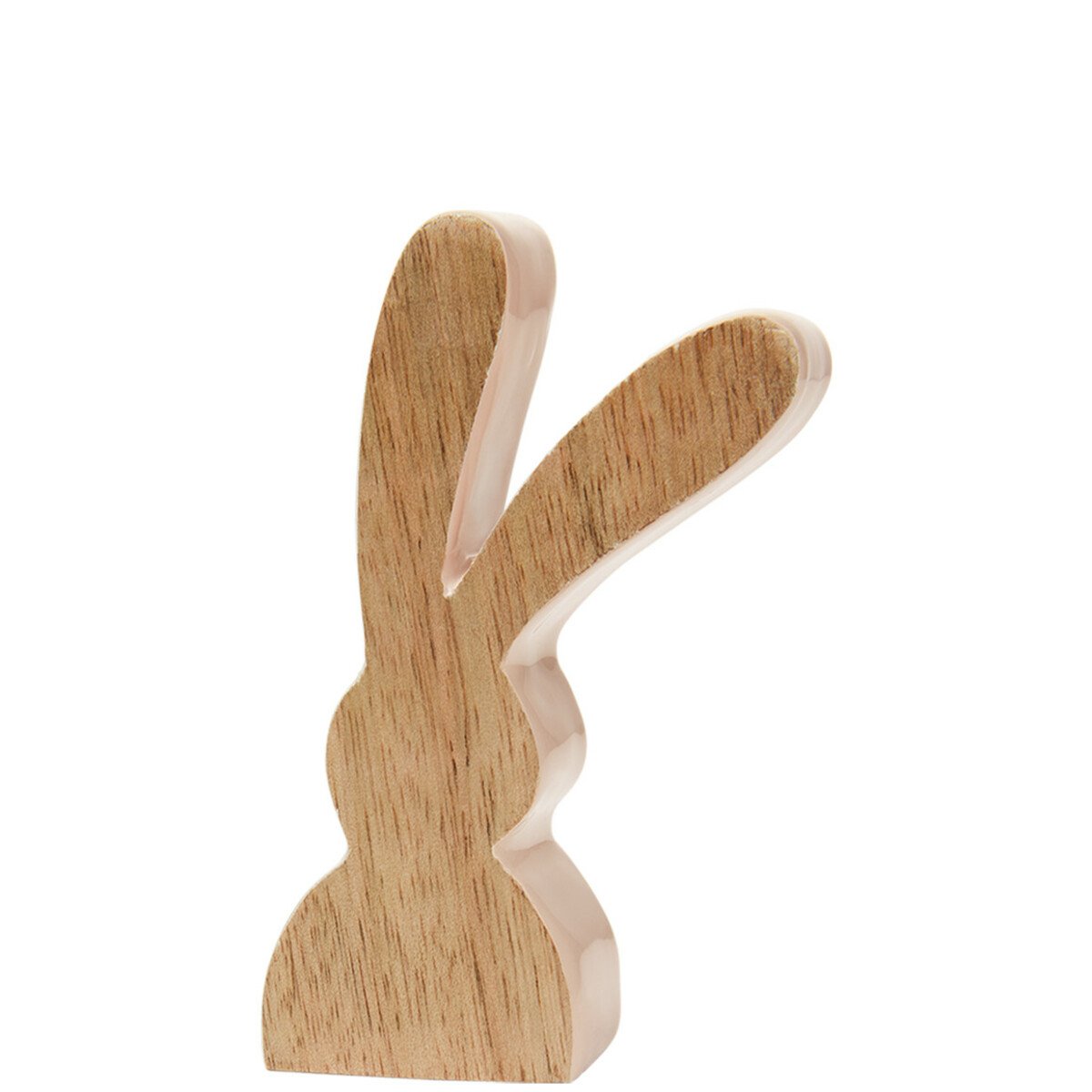 Bild 1 von Kleiner Deko-Hase aus Holz BRAUN / ROSA