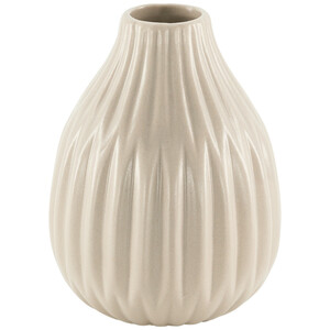 Minivase mit Refliefmuster HELLBEIGE