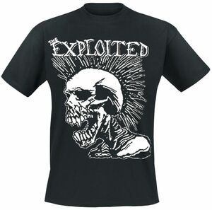 The Exploited T-Shirt - Mohican Skull - S bis XXL - für Männer - Größe L - schwarz  - Lizenziertes Merchandise!