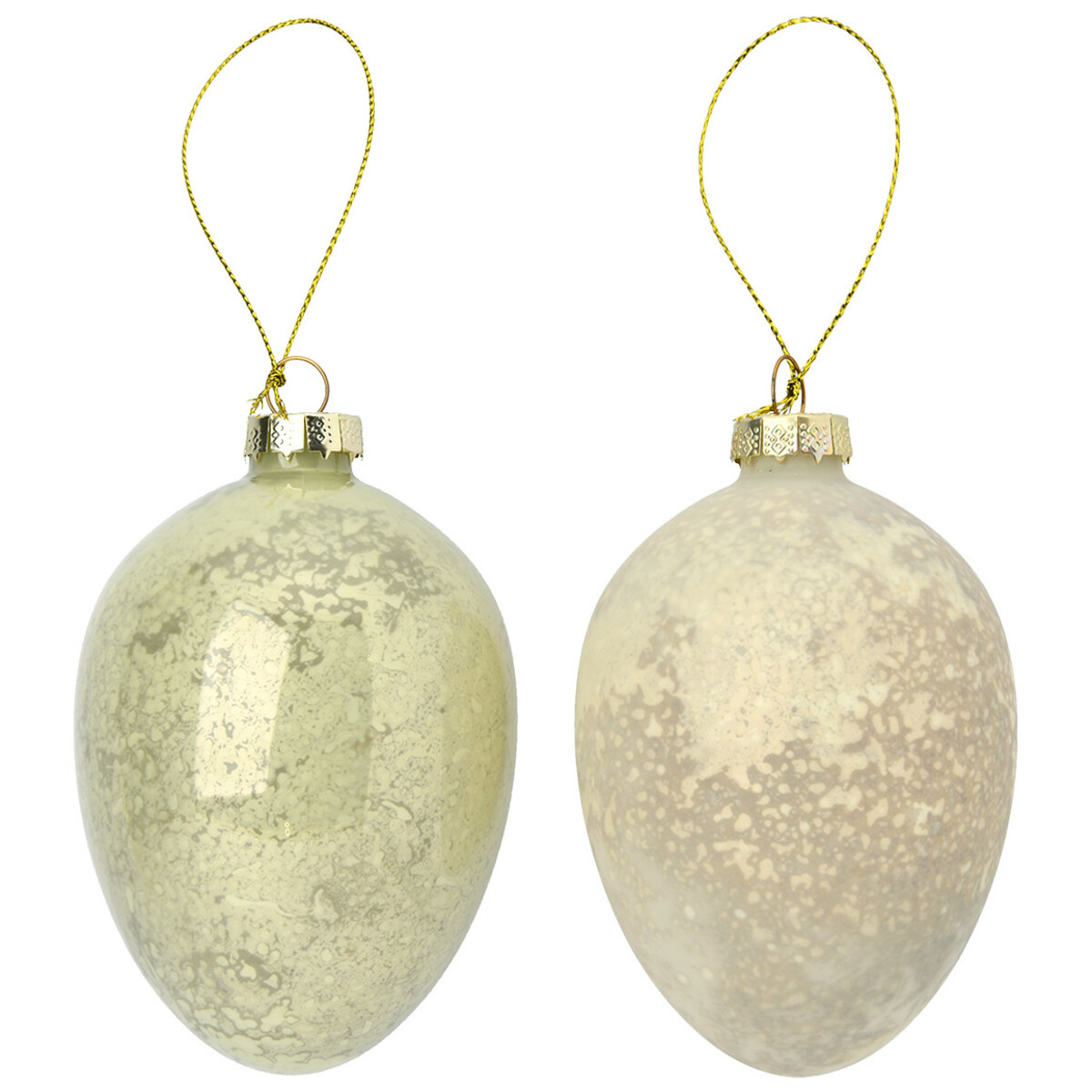 Bild 1 von 2 große Oster-Hänger in Ei-Form CREME