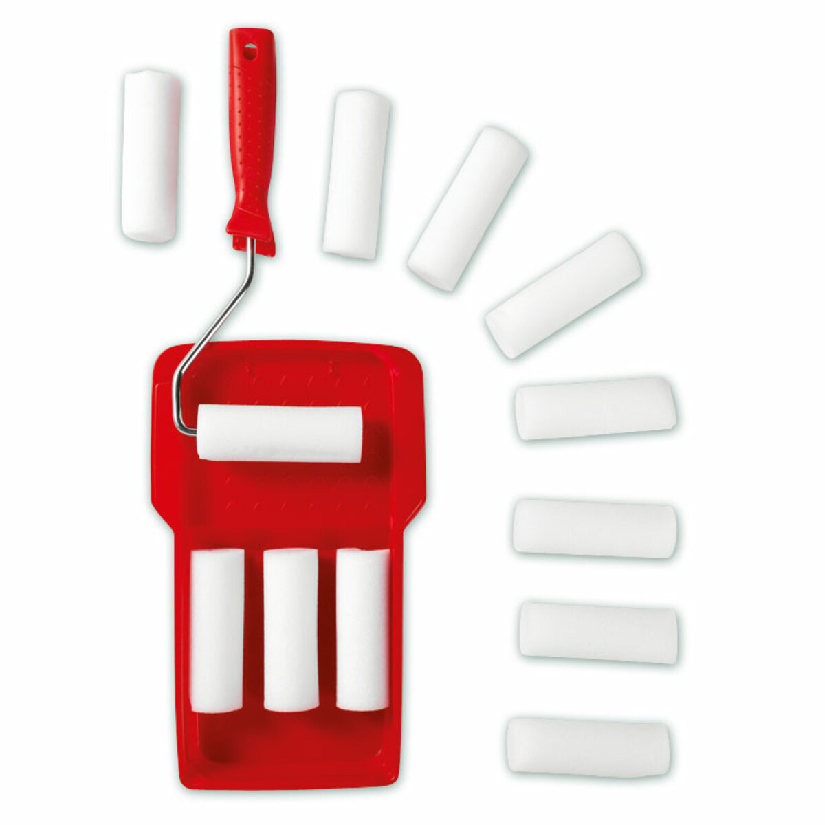 Bild 1 von Powertec Color Lackierroller-/ Lasurroller- oder Dispersionsroller-Set 14tlg.