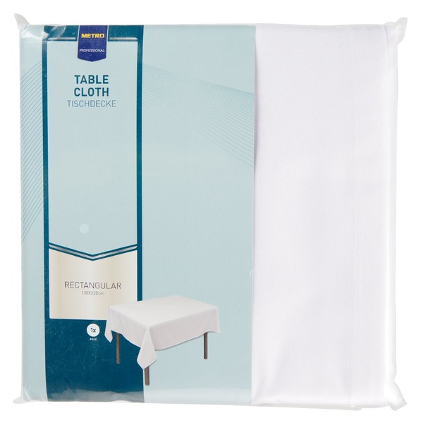 Bild 1 von METRO Professional Tischdecke, rechteckig 130 x 220 cm, Polyester, weiß