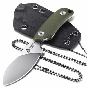 Freelander Neck Knife Messer D2-Stahl, Mini Outdoor Survival