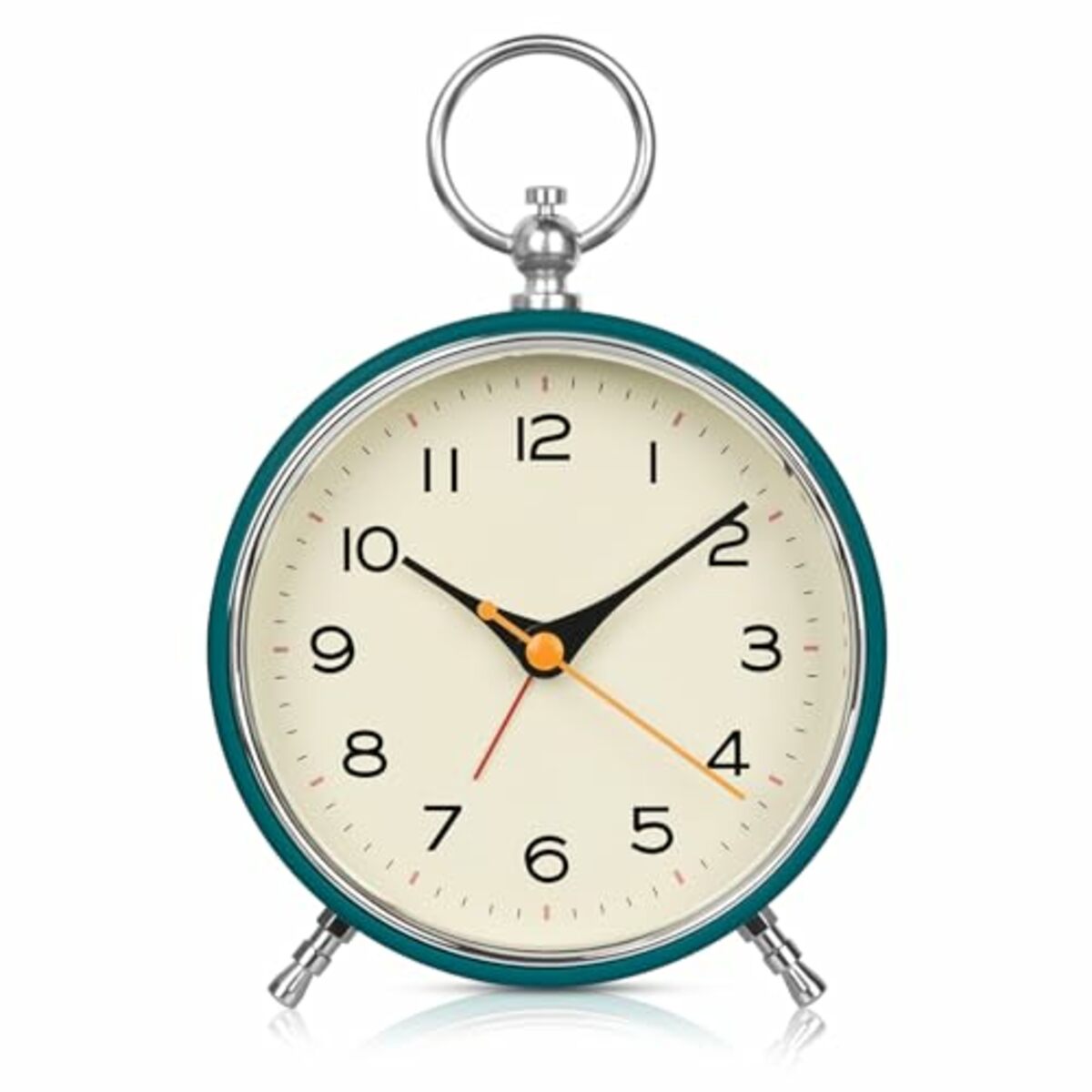 AiQInu Analog Wecker Mit Nachtlicht - Lautlos, Batteriebetrieben, Grün