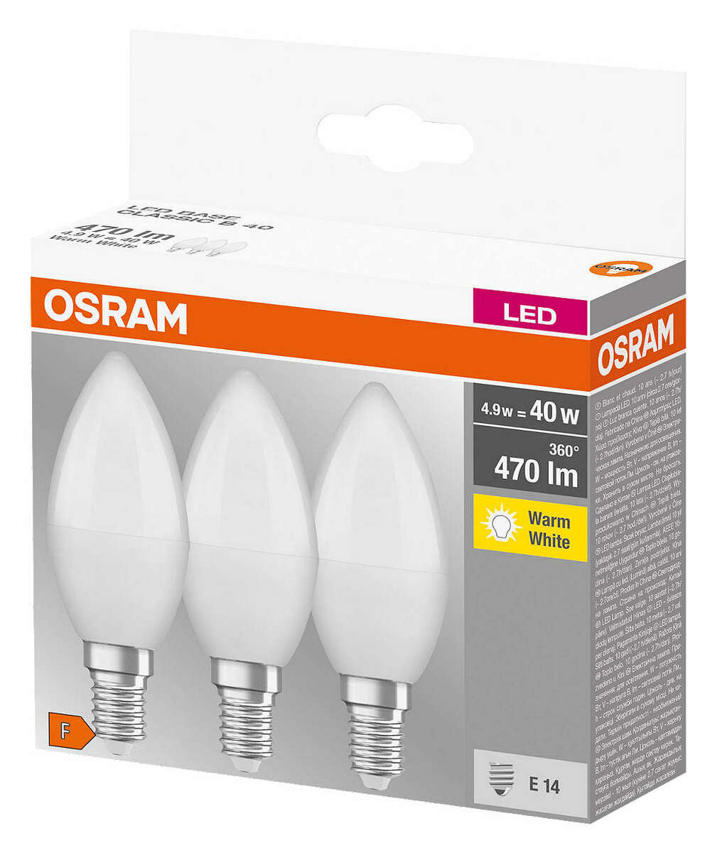 Bild 1 von OSRAM LED-Kerzen E14 CLB40