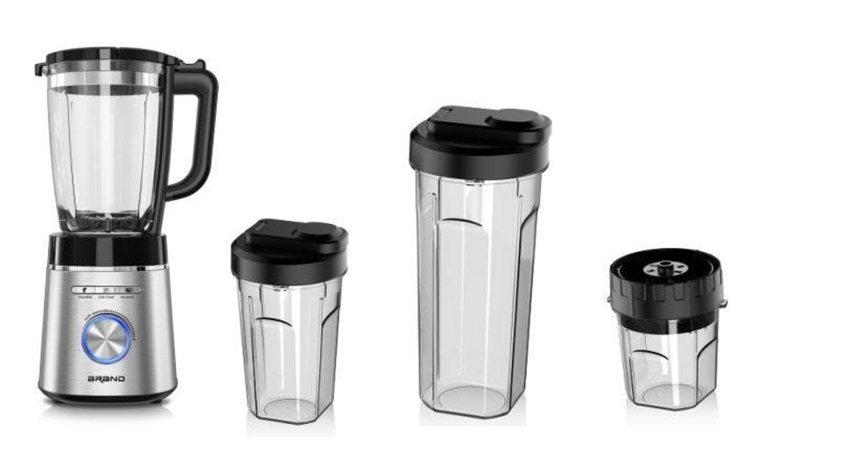 Bild 1 von Tarrington House Standmixer, Edelstahl, 19 x 22.5 x 42.5 cm, 1400 W, 1.75 L, 3 Becher, silber / schwarz