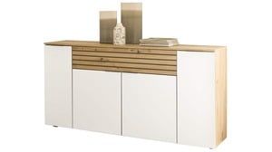 Sideboard mit Schublade weiß - Eiche 177 cm - VAASA