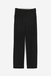 H&M Schmale Twillhose Schwarz, Anzughosen in Größe 40. Farbe: Black