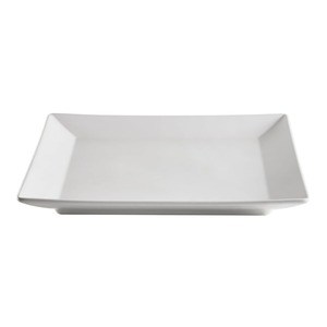 METRO Professional Teller Flach Macario, Steinzeug, 26 x 26 cm, quadratisch, weiß, 6 Stück