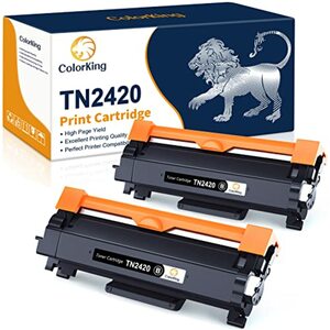 ColorKing TN2420 TN-2420 Toner Kompatibel für Toner Brother MFC L2710DW MFC-L2710DW HL-L2350DW MFC-L2710DN HL-2310D DCP-L2530DW MFC-L2730DW MFC-L2750DW DCP-L2510D TN 2420 TN-2410 (Schwarz, 2er-Pack)