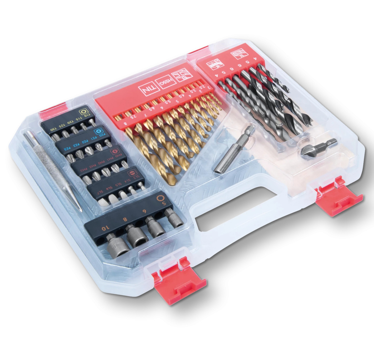 Bild 1 von Bohrer- und Bit-Doppelbox, 30-tlg.