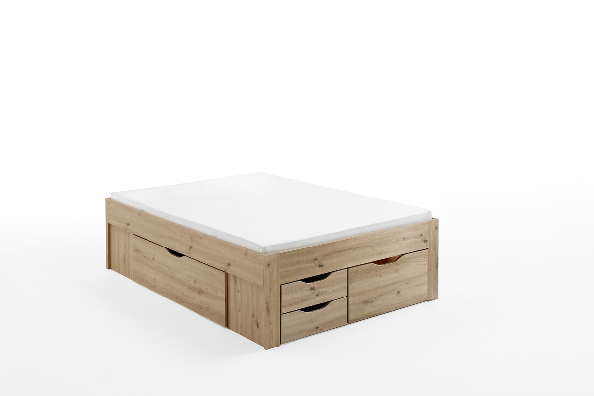 Bild 4 von Relita Stauraumbett Noah 140 x 200 cm, mit Rolllattenrost, 5 Bettschubladen und Federkernmatratze, A