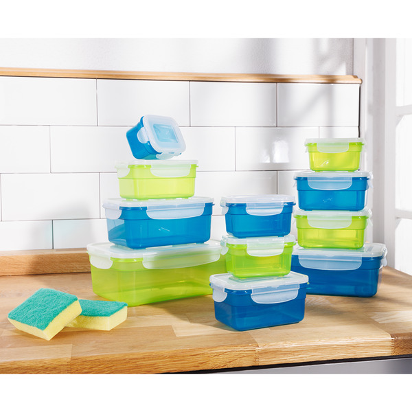 Bild 3 von CLICK N STORE Frischhalte-dosen XXL 22 tlg. lime & blau translucent