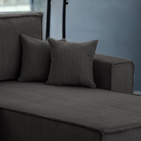 Bild 4 von Wohnlandschaft Ecksofa Anthrazit Genf Cord XL mit Bett Kopfteilverstellung Bett Sofa Schlafsofa Otto