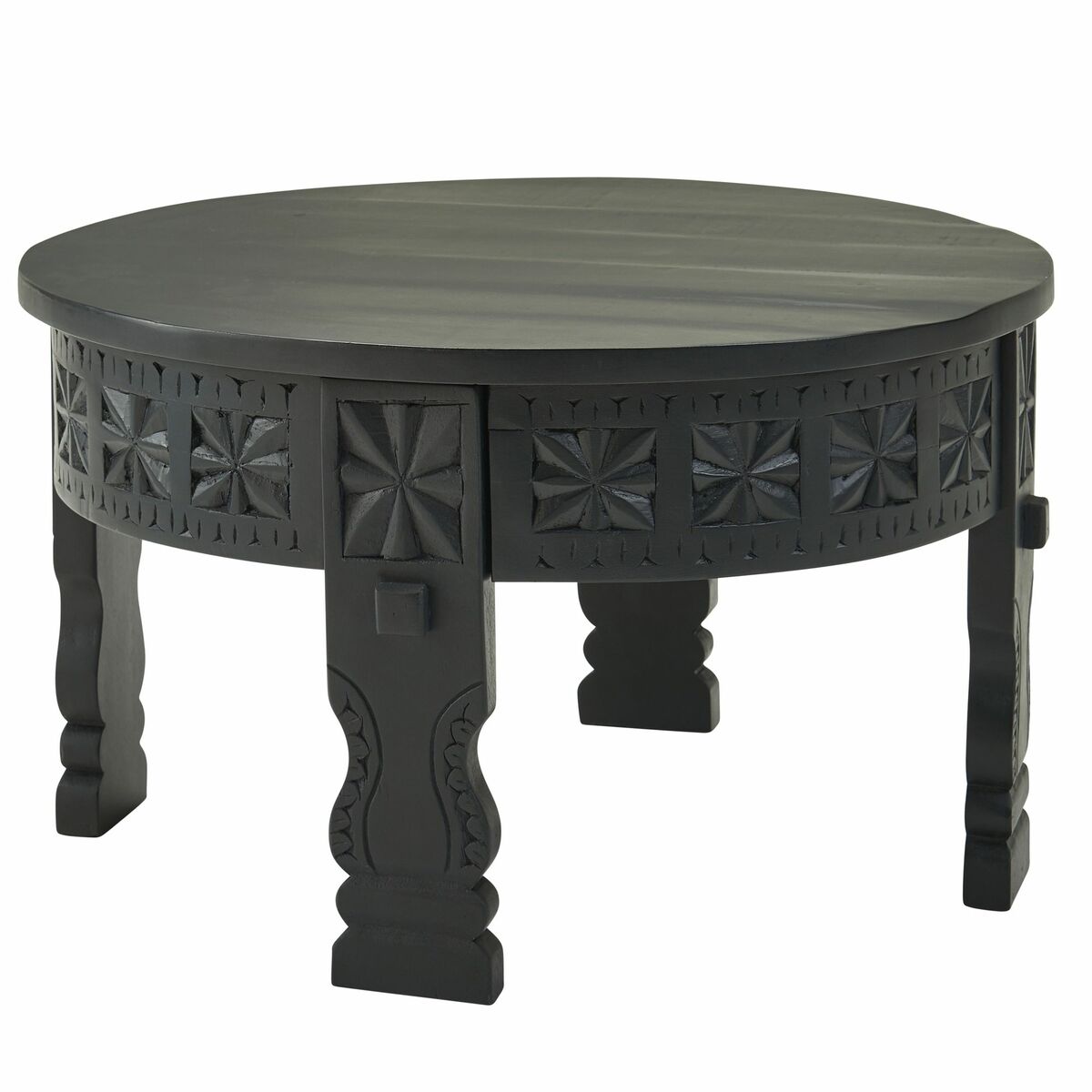 Bild 3 von Couchtisch 60 cm Wohnzimmertisch Massivholz Schwarz