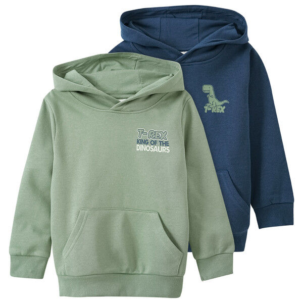 Bild 1 von 2 Jungen Hoodies mit kleinem Print SALBEI / BLAU