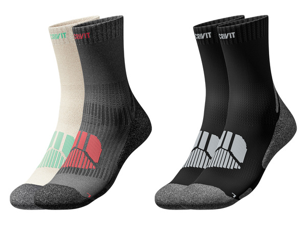 Bild 1 von CRIVIT Damen Trekkingsocken, 2 Paar, mit SmartStep-Fußbett