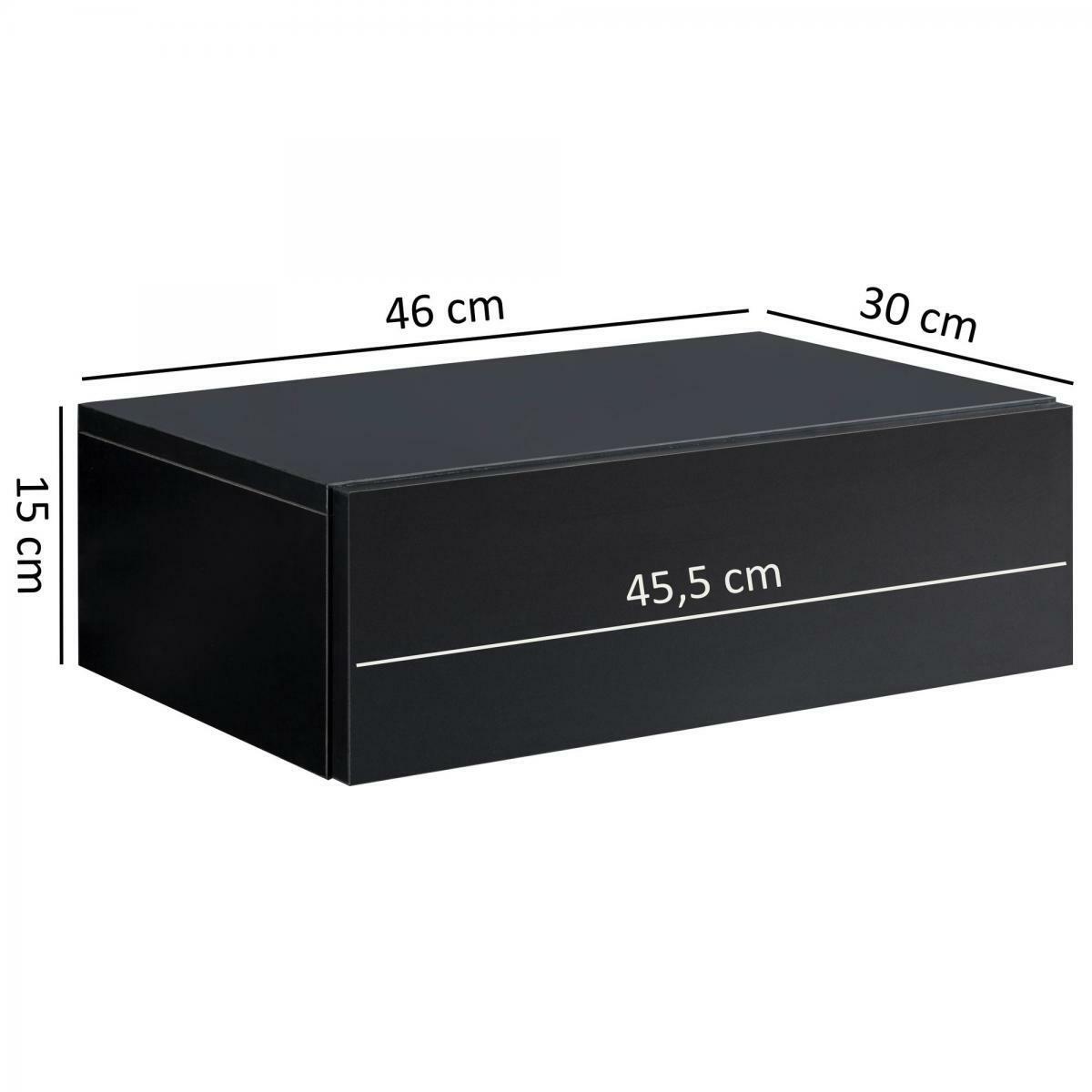 Bild 4 von WOHNLING Nachtkonsole DREAM 46x15x30cm Schwarz