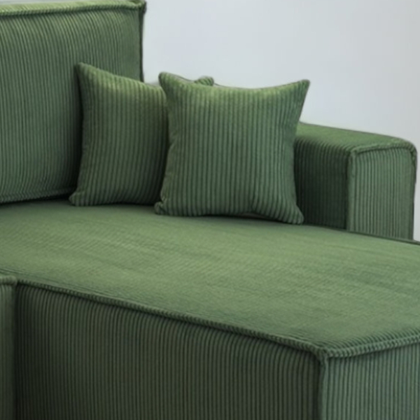 Bild 4 von Wohnlandschaft Ecksofa Dark Green Genf Cord XL mit Bett Kopfteilverstellung Bett Sofa Schlafsofa Ott