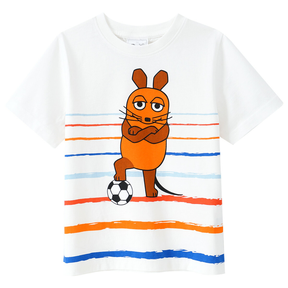 Bild 1 von Die Maus T-Shirt mit großem Print WEISS