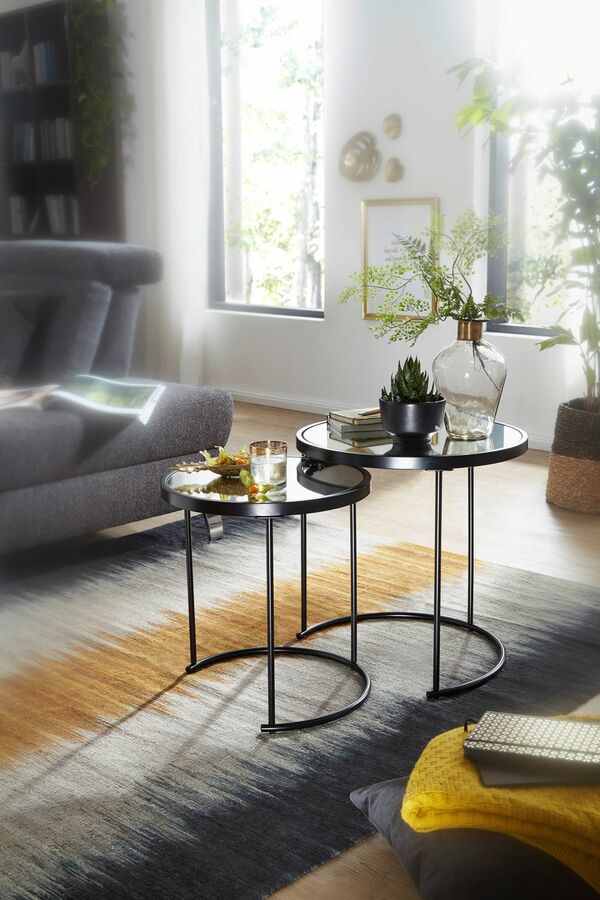 Bild 3 von 2er Set Beistelltisch Schwarz